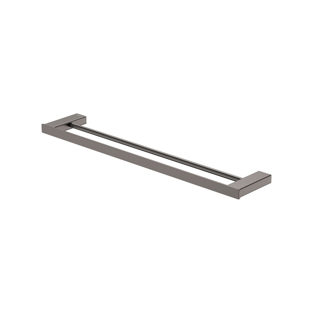 Tono Double Towel Rail, 610 mm in Gun Metal