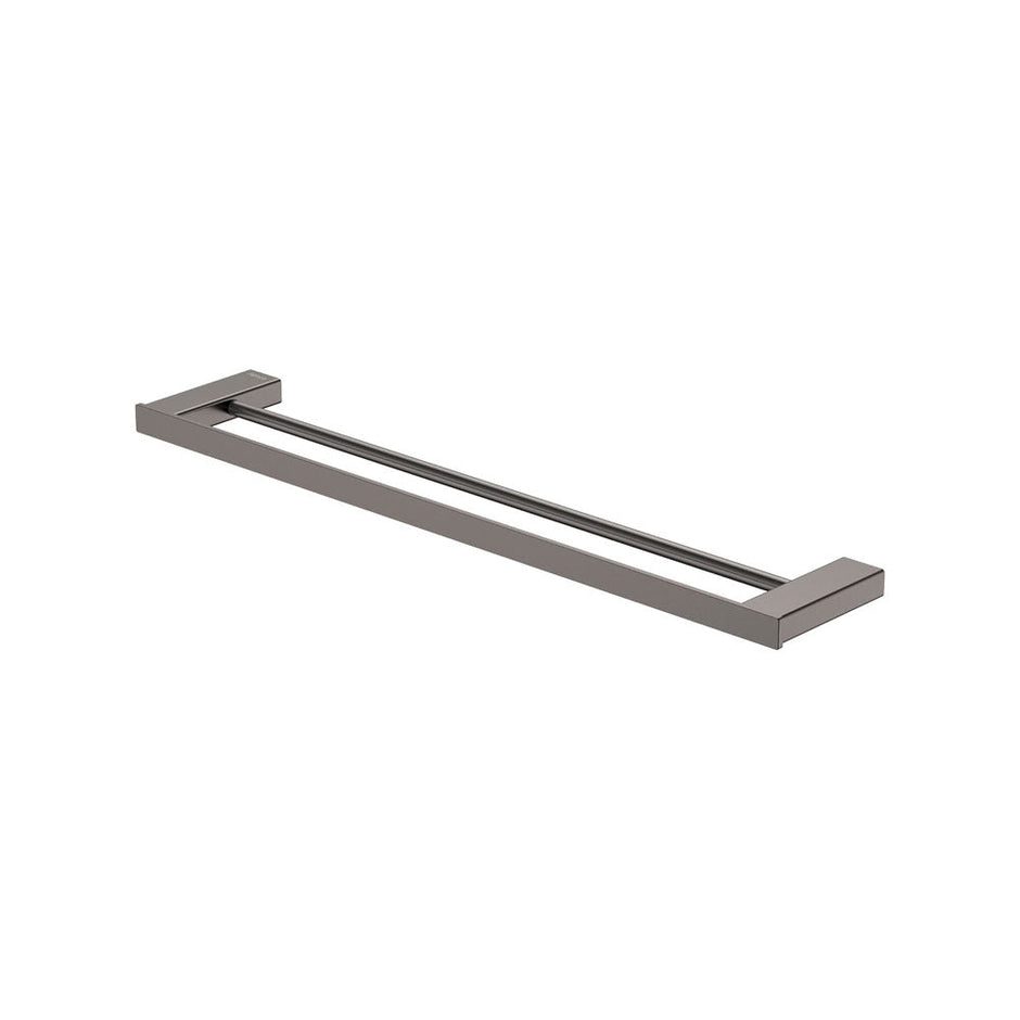 Tono Double Towel Rail, 610 mm in Gun Metal
