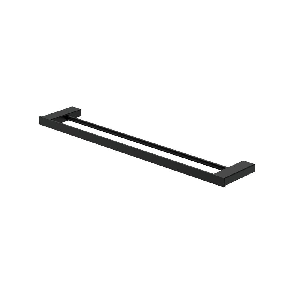 Tono Double Towel Rail, 610 mm in Matte Black
