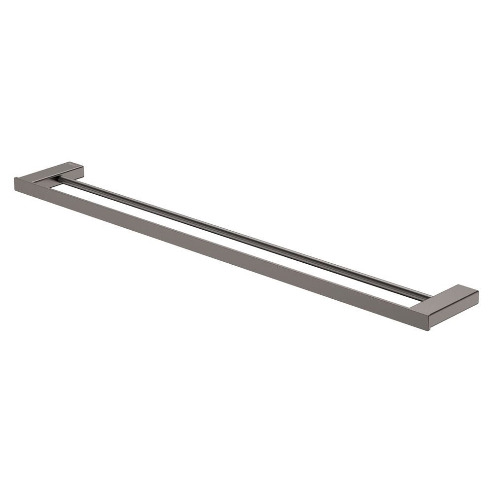 Tono Double Towel Rail, 810 mm in Gun Metal
