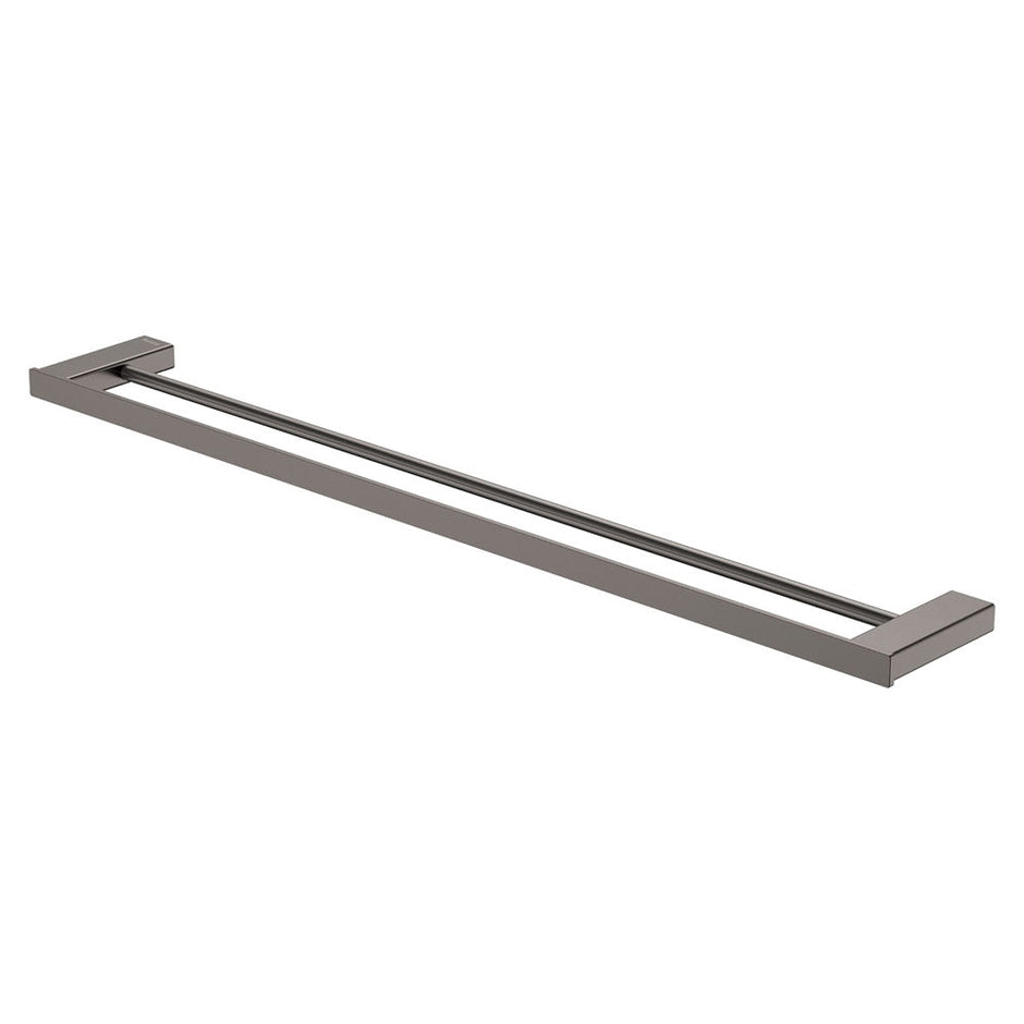 Tono Double Towel Rail, 810 mm in Gun Metal