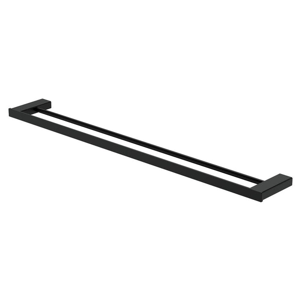 Tono Double Towel Rail, 810 mm in Matte Black