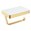 Tono Toilet Roll Holder with Glass Shelf