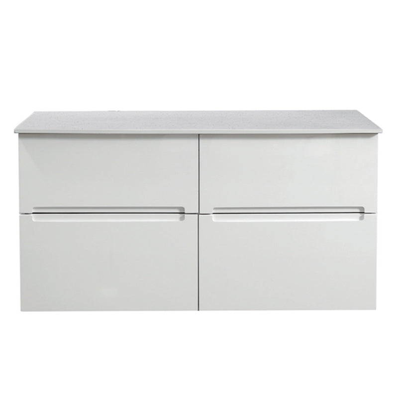 Zenmo Bella Wall Hung Vanity 1500mm White Stone Top (basin not included)