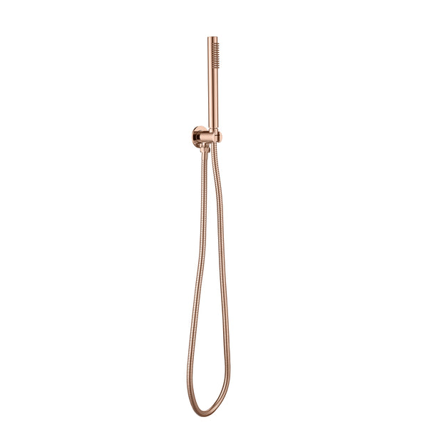 Zenmo Rainjet Hand Shower on Bracket with Metal Hose in Champagne Copper