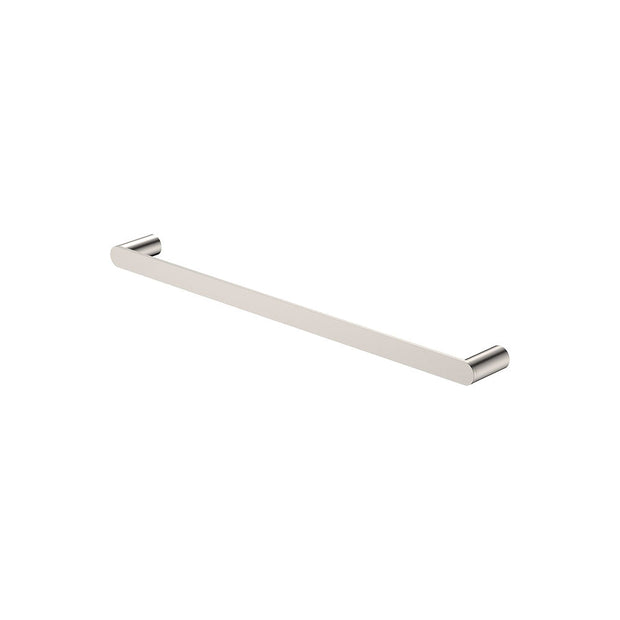 Empire Slim Single Towel Rail, 600mm in Brushed Nickel