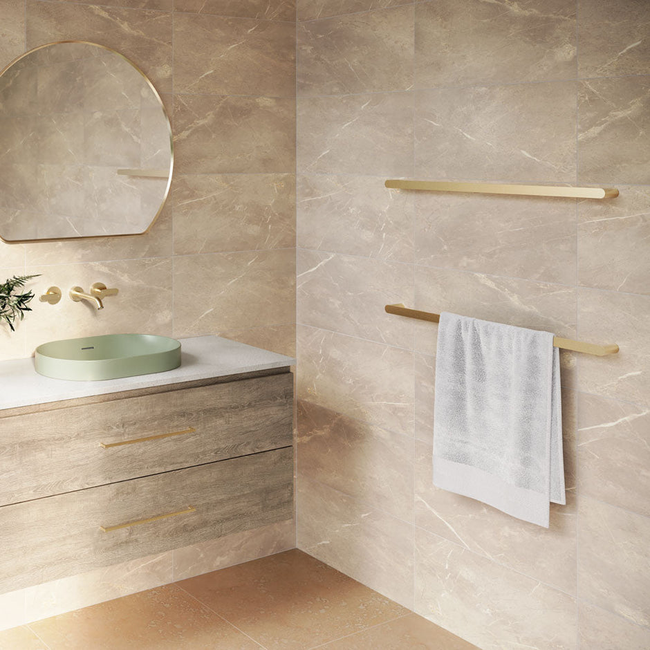 Fienza Empire Slim Single Towel Rail, 800mm