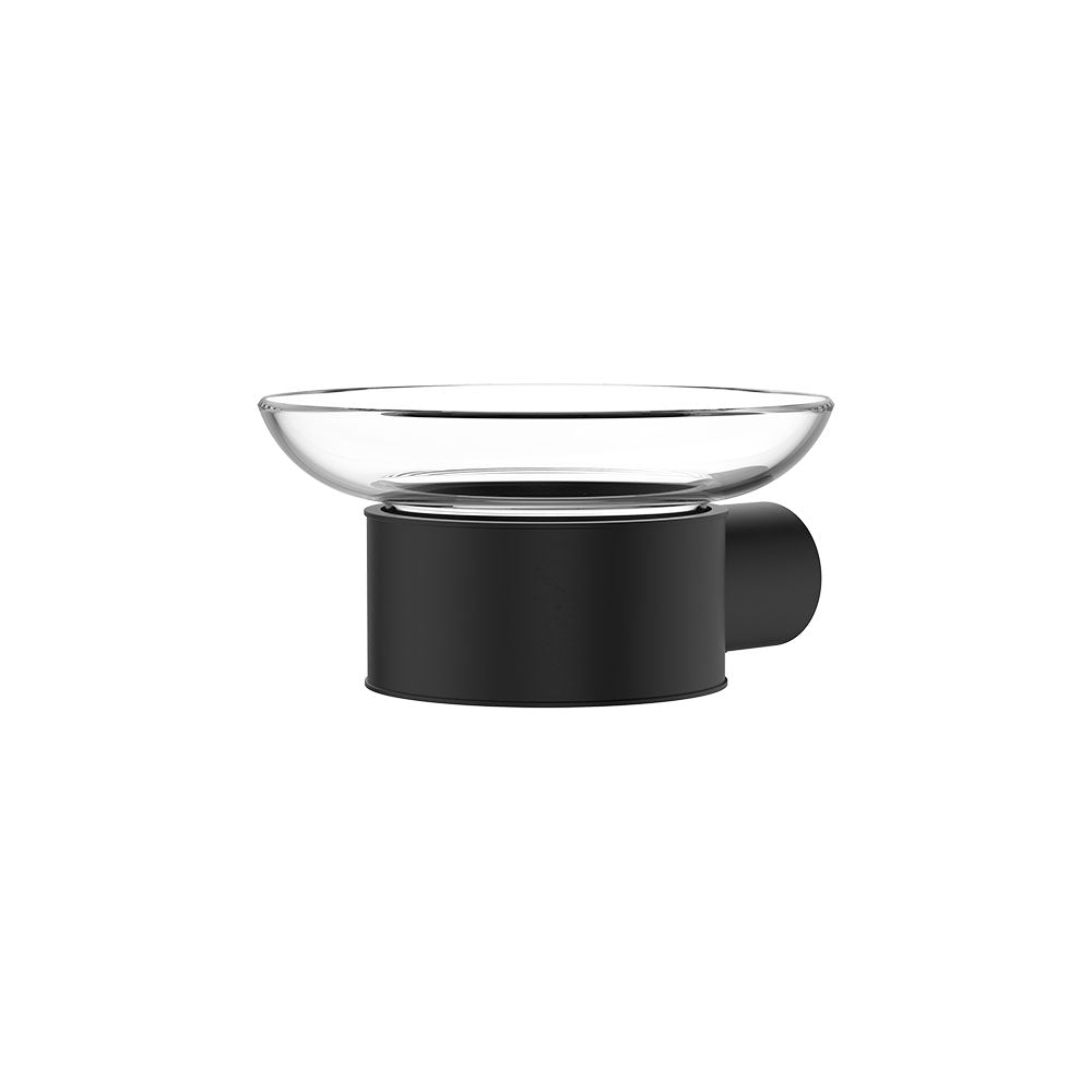 Empire Slim Glass Soap Dish in Matte Black