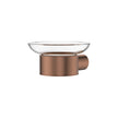 Empire Slim Glass Soap Dish in Brushed Copper