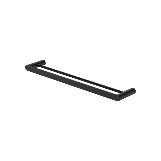 Empire Slim Double Towel Rail, 600mm in Matte Black