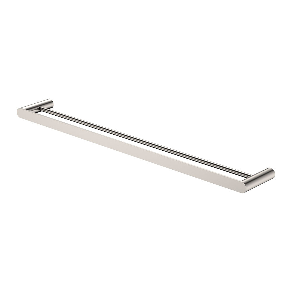 Empire Slim Double Towel Rail, 800mm in Brushed Nickel