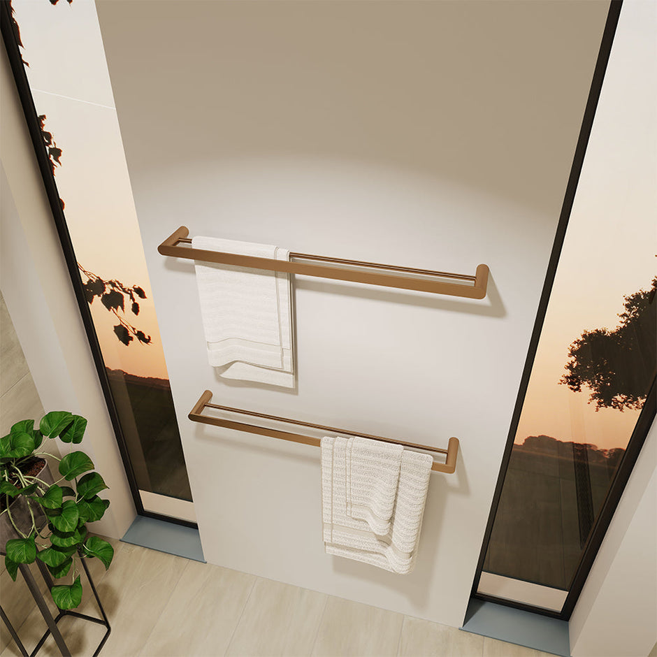 Empire Slim Double Towel Rail, 800mm