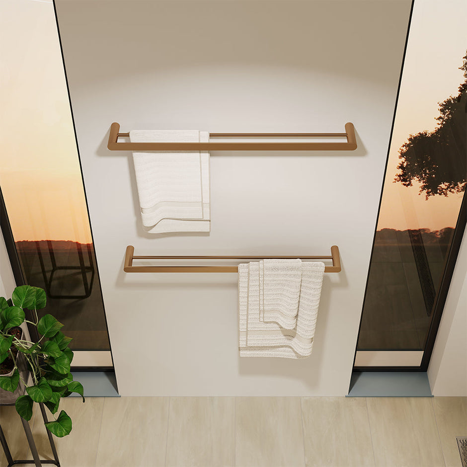 Empire Slim Double Towel Rail, 800mm