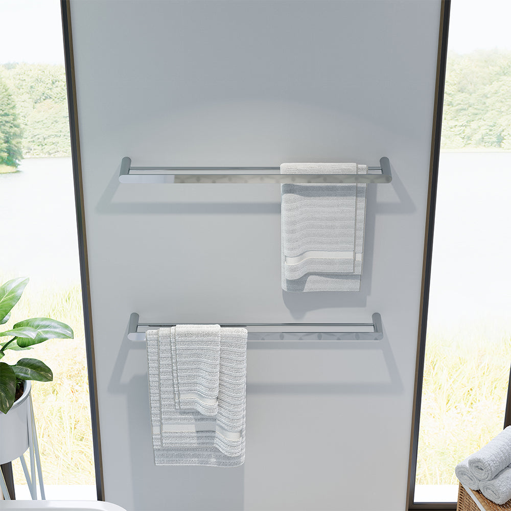 Empire Slim Double Towel Rail, 800mm