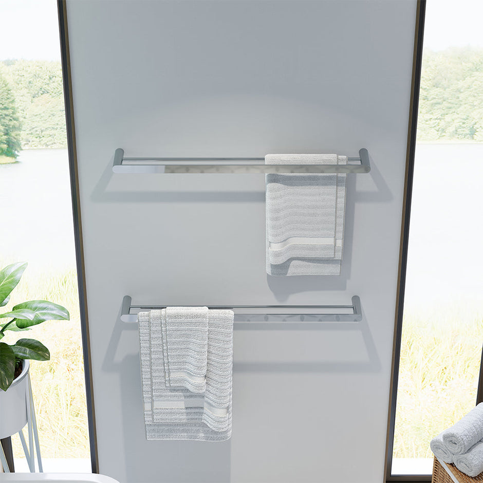 Empire Slim Double Towel Rail, 800mm