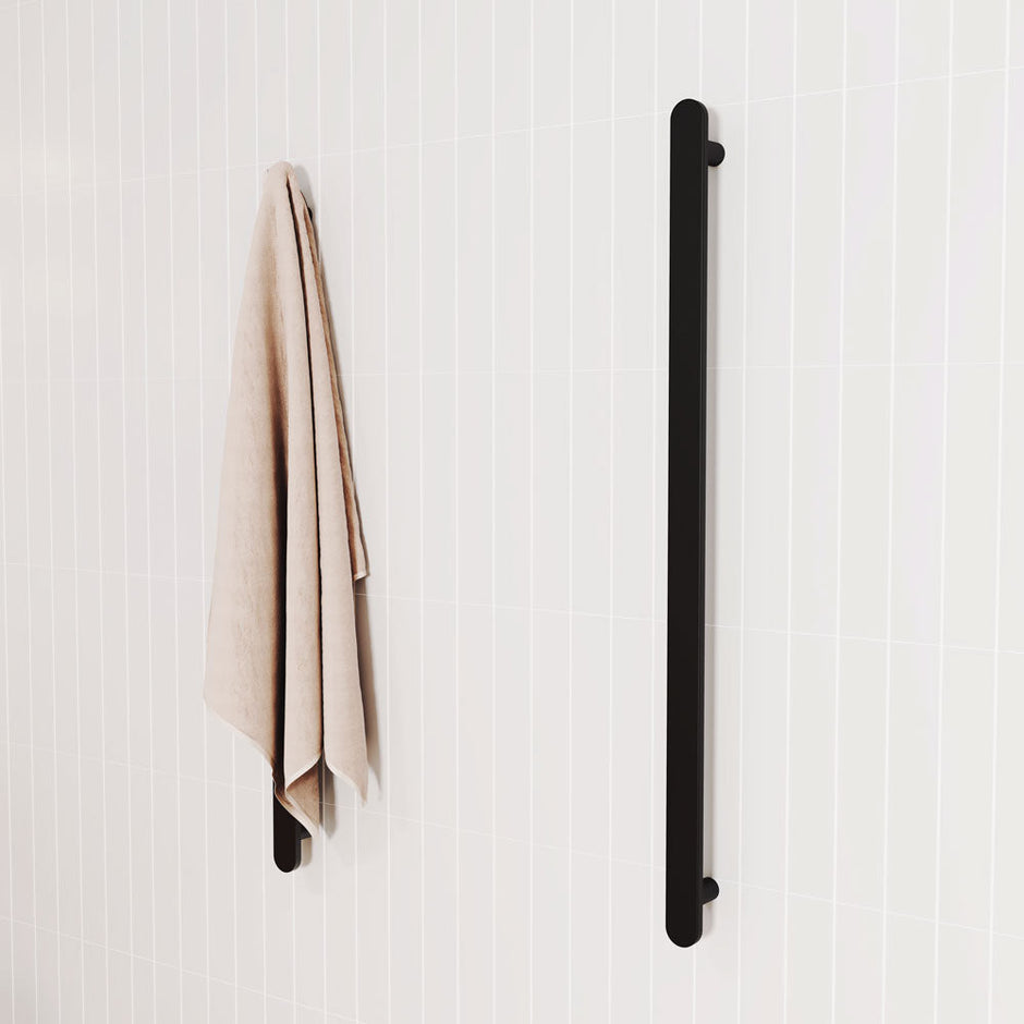 Empire Slim Vertical Heated Towel Rail, 60 x 900mm