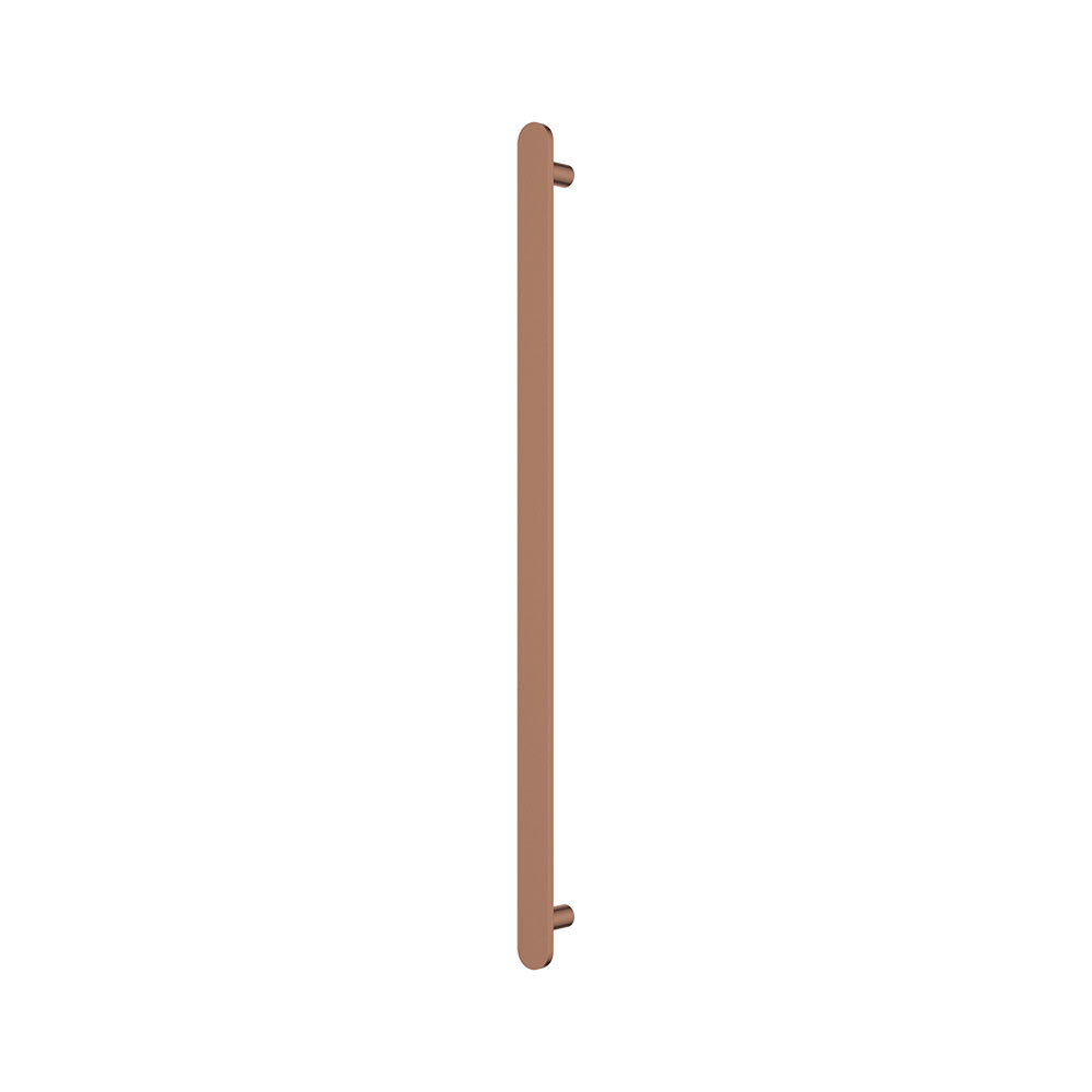 Empire Slim Vertical Heated Towel Rail, 60 x 900mm in Brushed Copper