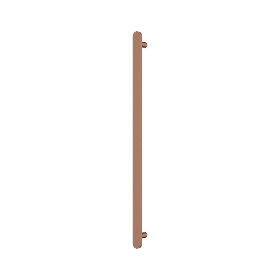 Empire Slim Vertical Heated Towel Rail, 60 x 900mm in Brushed Copper