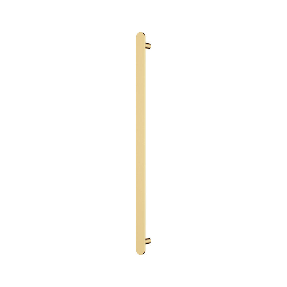 Empire Slim Vertical Heated Towel Rail, 60 x 900mm in Urban Brass