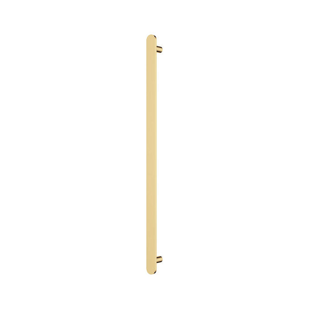 Empire Slim Vertical Heated Towel Rail, 60 x 900mm in Urban Brass