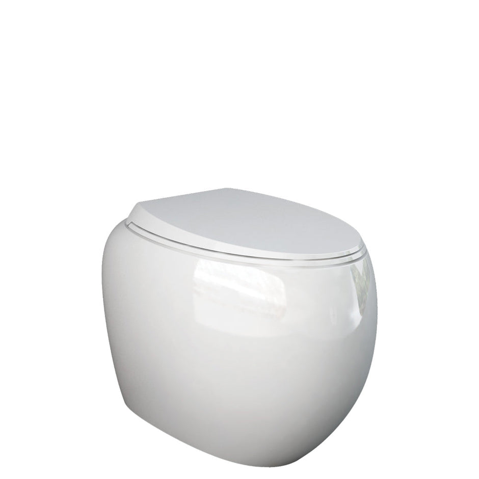 RAK Cloud Wall-Faced Toilet Suite, Alpine Gloss White
