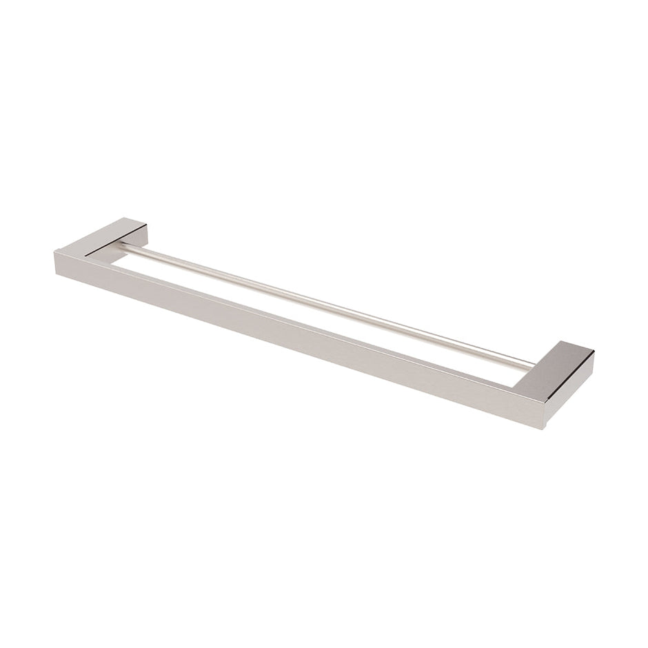 Koko Double Towel Rail, 610mm in Brushed Nickel