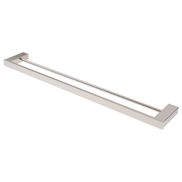 Koko Double Towel Rail, 810mm in Brushed Nickel