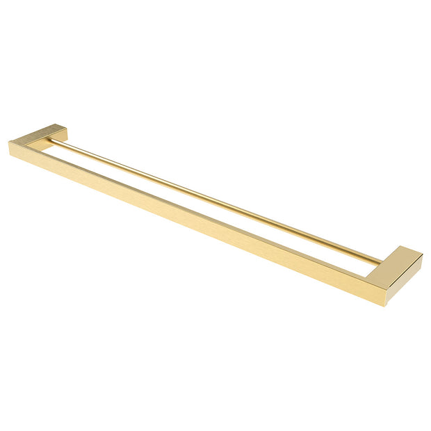 Koko Double Towel Rail, 810mm in Urban Brass