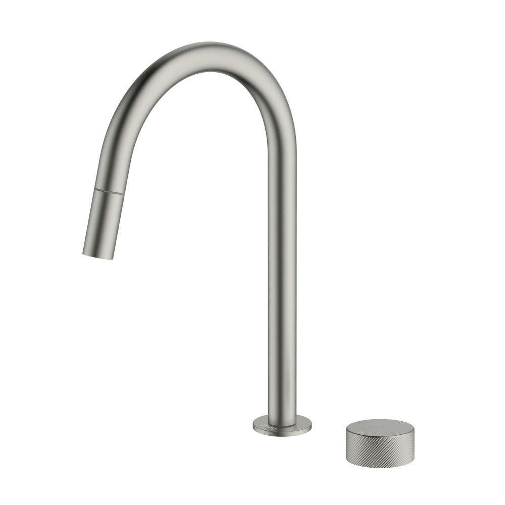 Poco P Gooseneck Pullout Hob Kitchen Set in Brushed Nickel