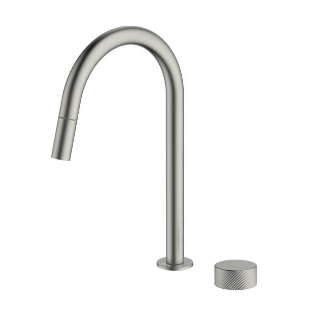 Poco P Gooseneck Pullout Hob Kitchen Set in Brushed Nickel