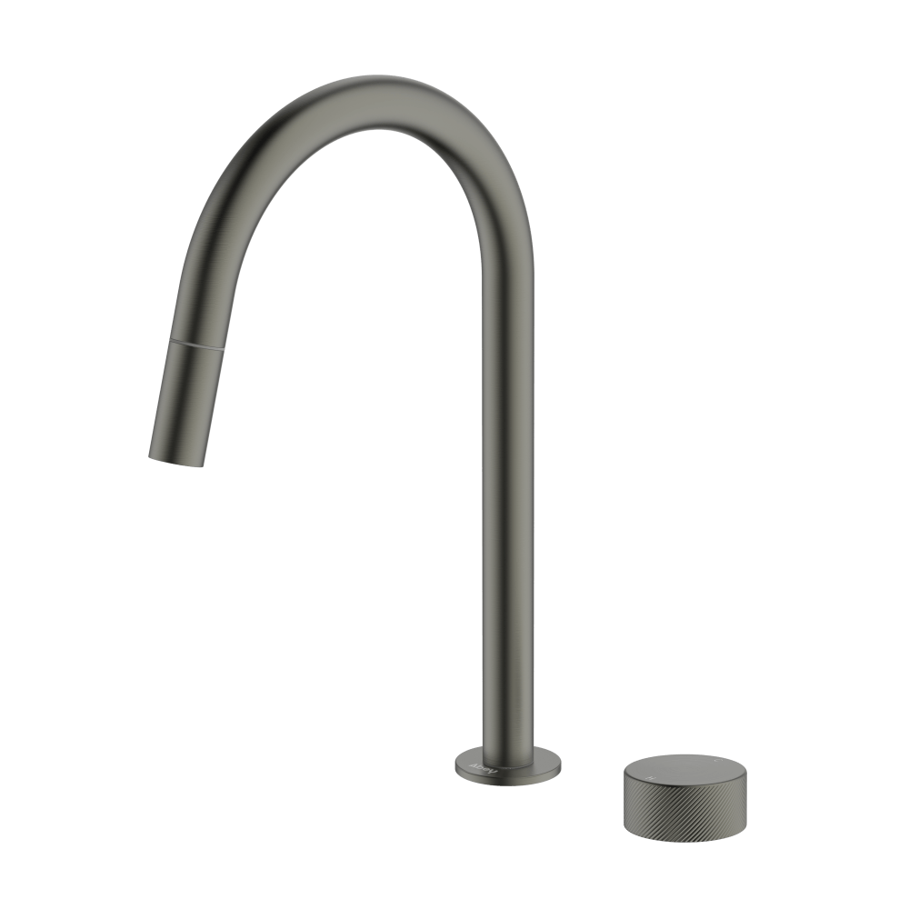 Poco P Gooseneck Pullout Hob Kitchen Set in Gun Metal
