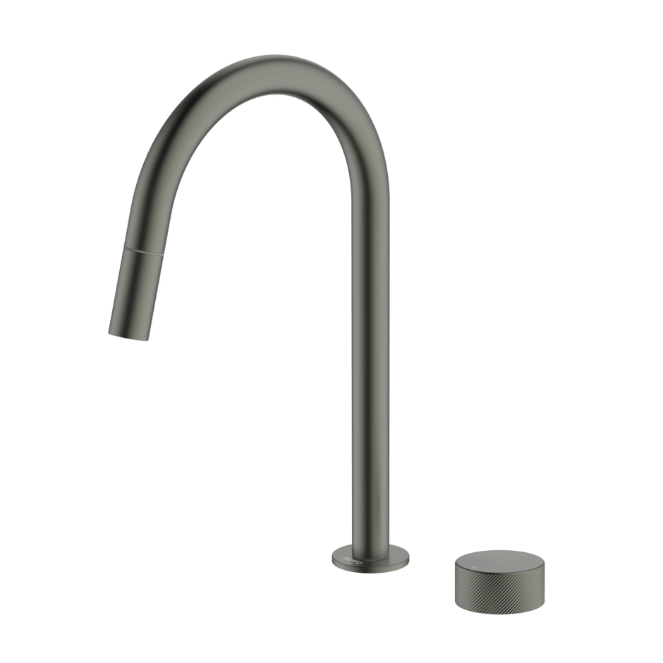 Poco P Gooseneck Pullout Hob Kitchen Set in Gun Metal