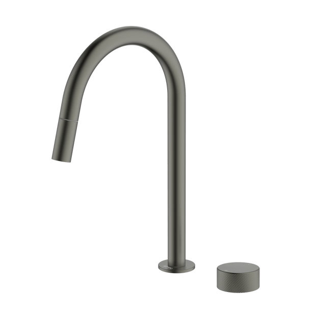 Poco P Gooseneck Pullout Hob Kitchen Set in Gun Metal
