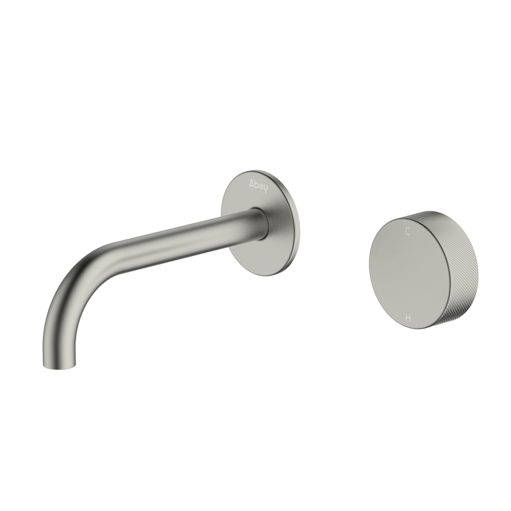 Poco P Wall Basin/Bath Set 165mm in Brushed Nickel