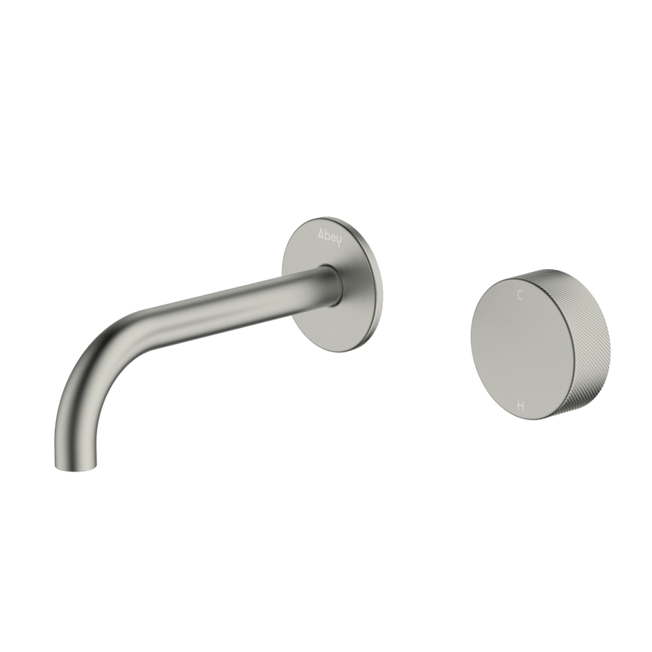 Poco P Wall Basin/Bath Set 165mm in Brushed Nickel