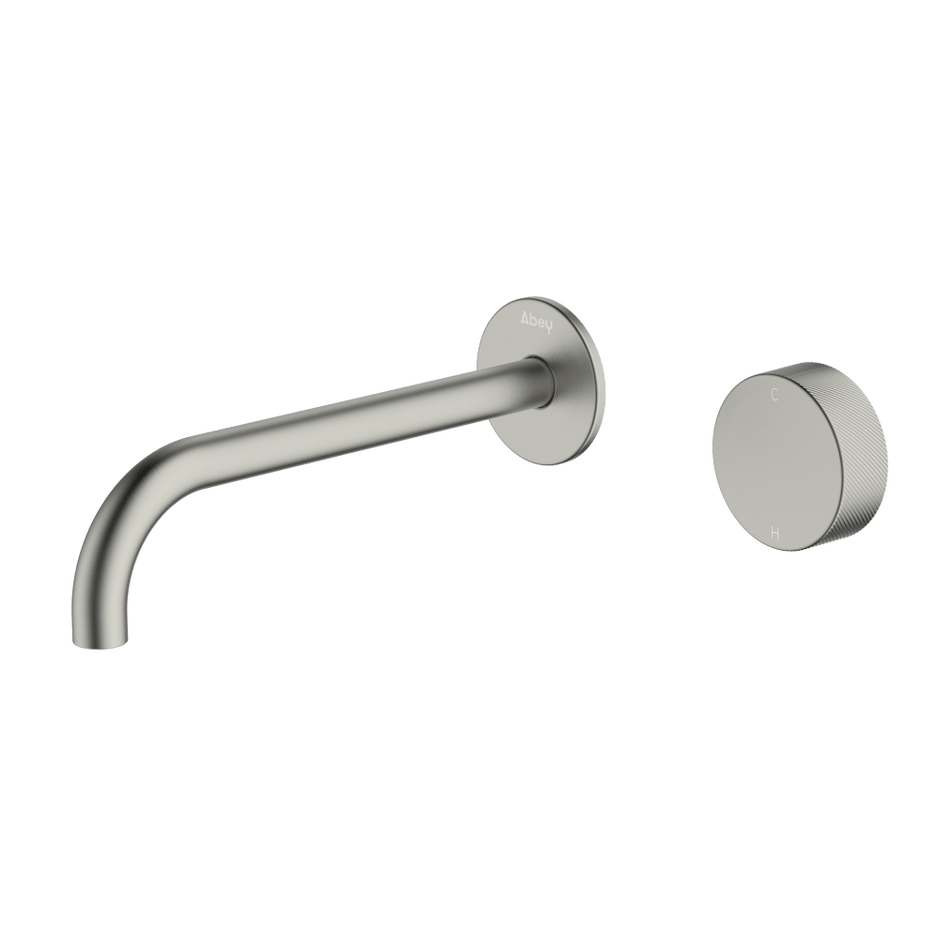 Poco P Wall Basin/Bath Set 220mm in Brushed Nickel