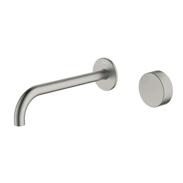 Poco P Wall Basin/Bath Set 220mm in Brushed Nickel