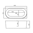 Zenmo Piaza Right Hand Freestanding Bath in Gloss White