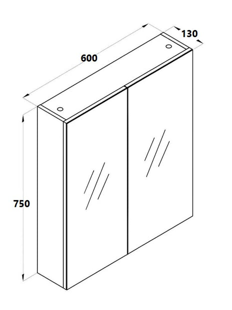 Zenmo Mirror Cabinet 600mm
