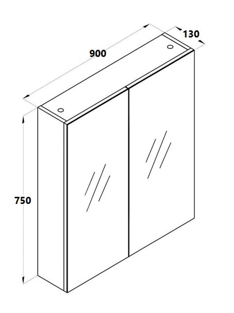 Zenmo Mirror Cabinet 900mm