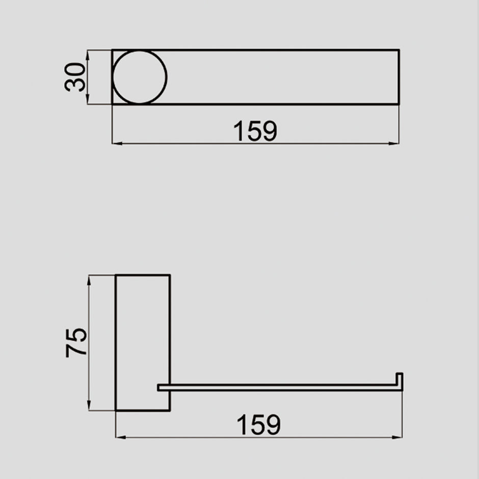 Zenmo Vivo Toilet Roll Holder line drawing