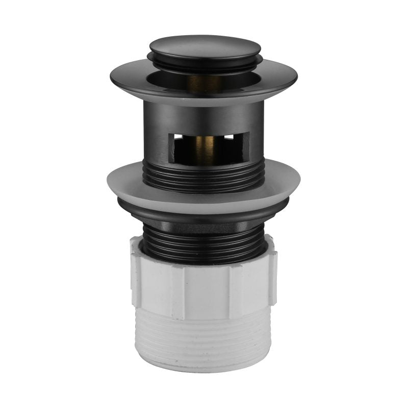 Pop-Up Waste 32mm With Overflow - gun-metal
