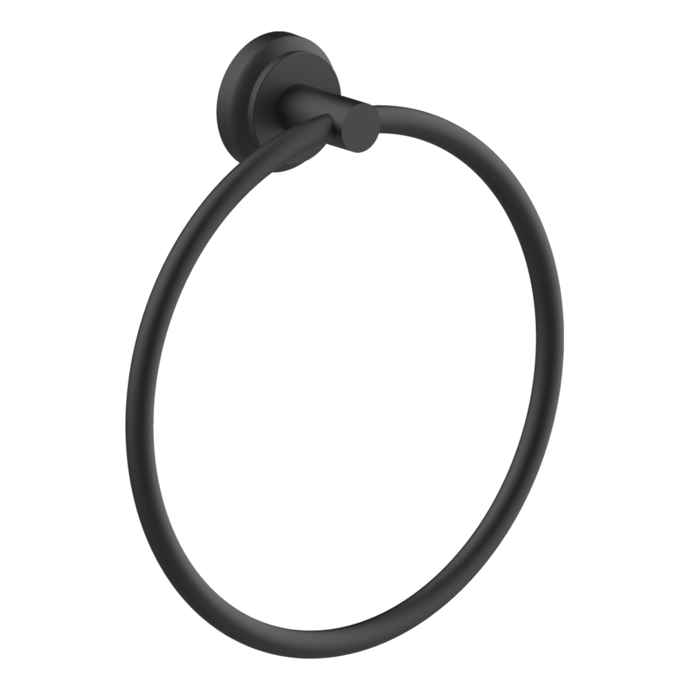 Lumiere Towel Ring in Black