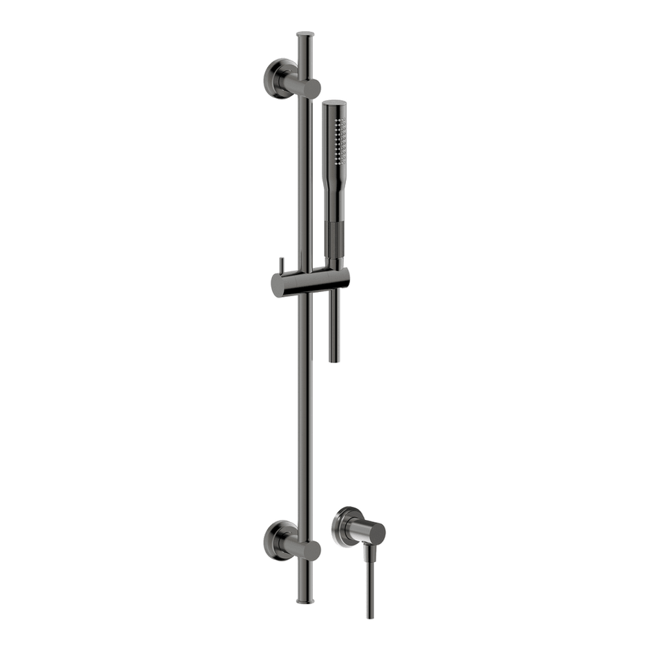 Lumiere Shower on Rail in Black Brushed Nickel