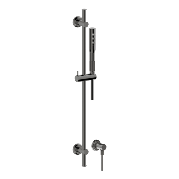 Lumiere Shower on Rail in Black Brushed Nickel