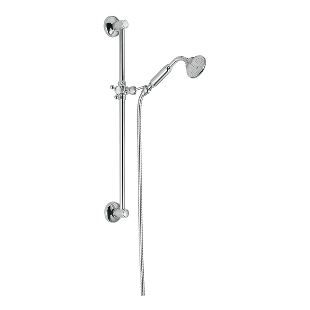 Provincial Shower On Rail in Black Brushed Nickel