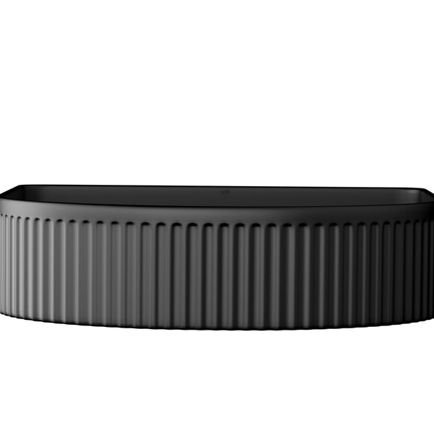Archie 415x365x100 Matte Black Fluted Basin