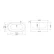 Zenmo Bondi Right Hand Freestanding Bath in Gloss White