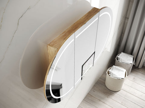 Otti LED Bondi 1800x900 Natural Oak Shaving Cabinet
