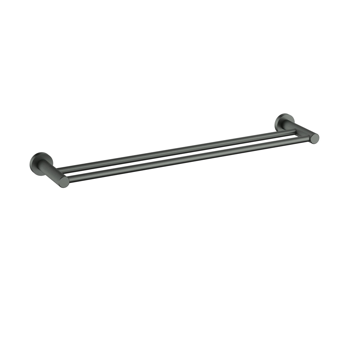 Ikon Linie Double Towel Rail 800mm in Gun Metal